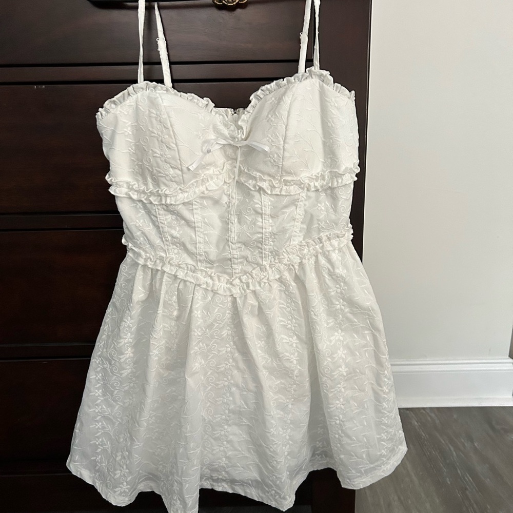 Altar'd State White Eyelet Ruffled Sundress
